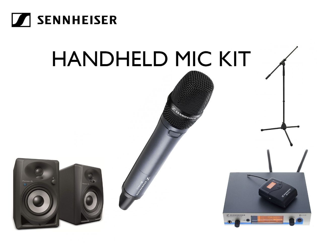 Handheld mic / speakers kit sennheiser custom 