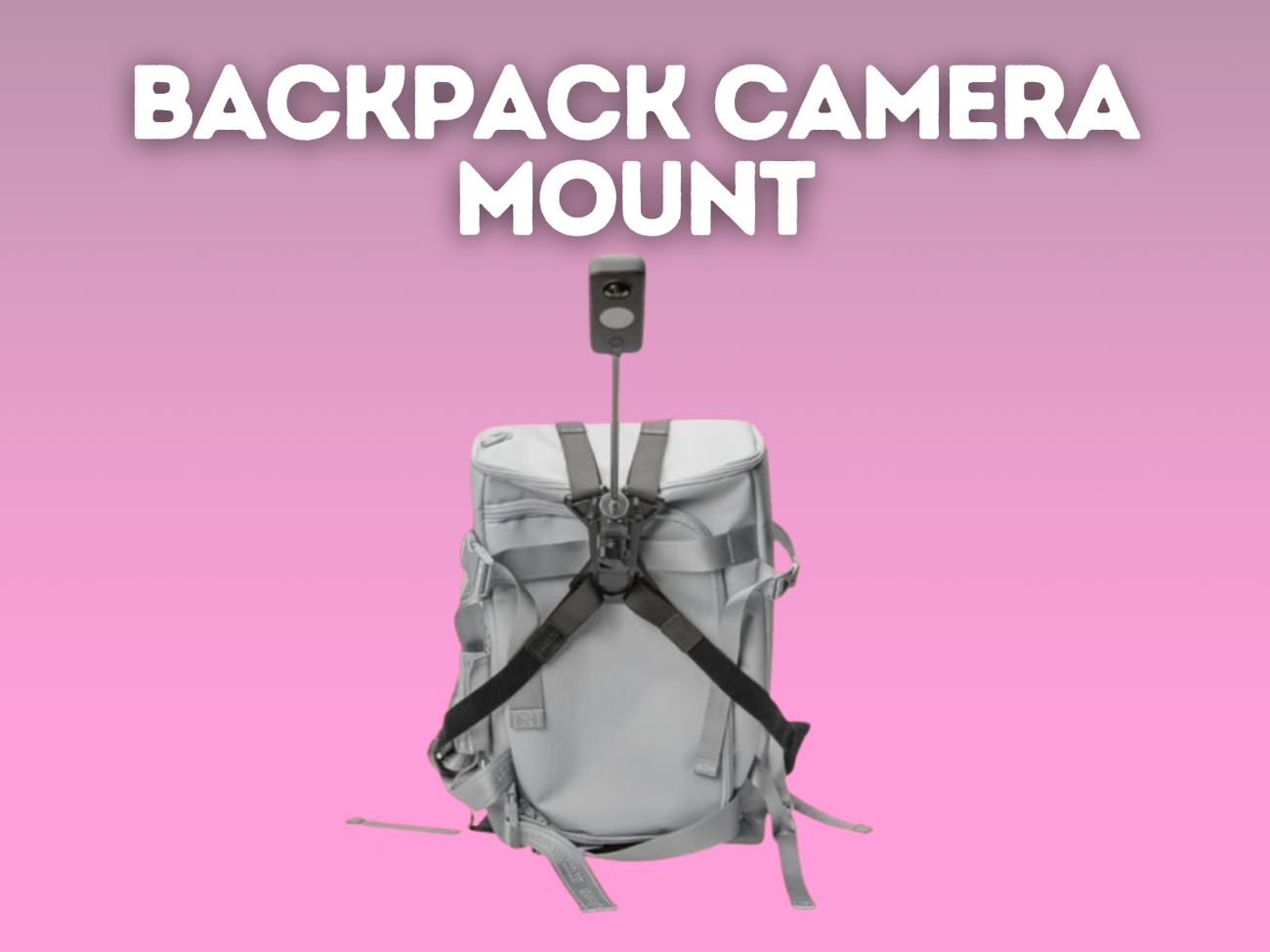 Hands-free backpack mount bracket for vlogs gopro