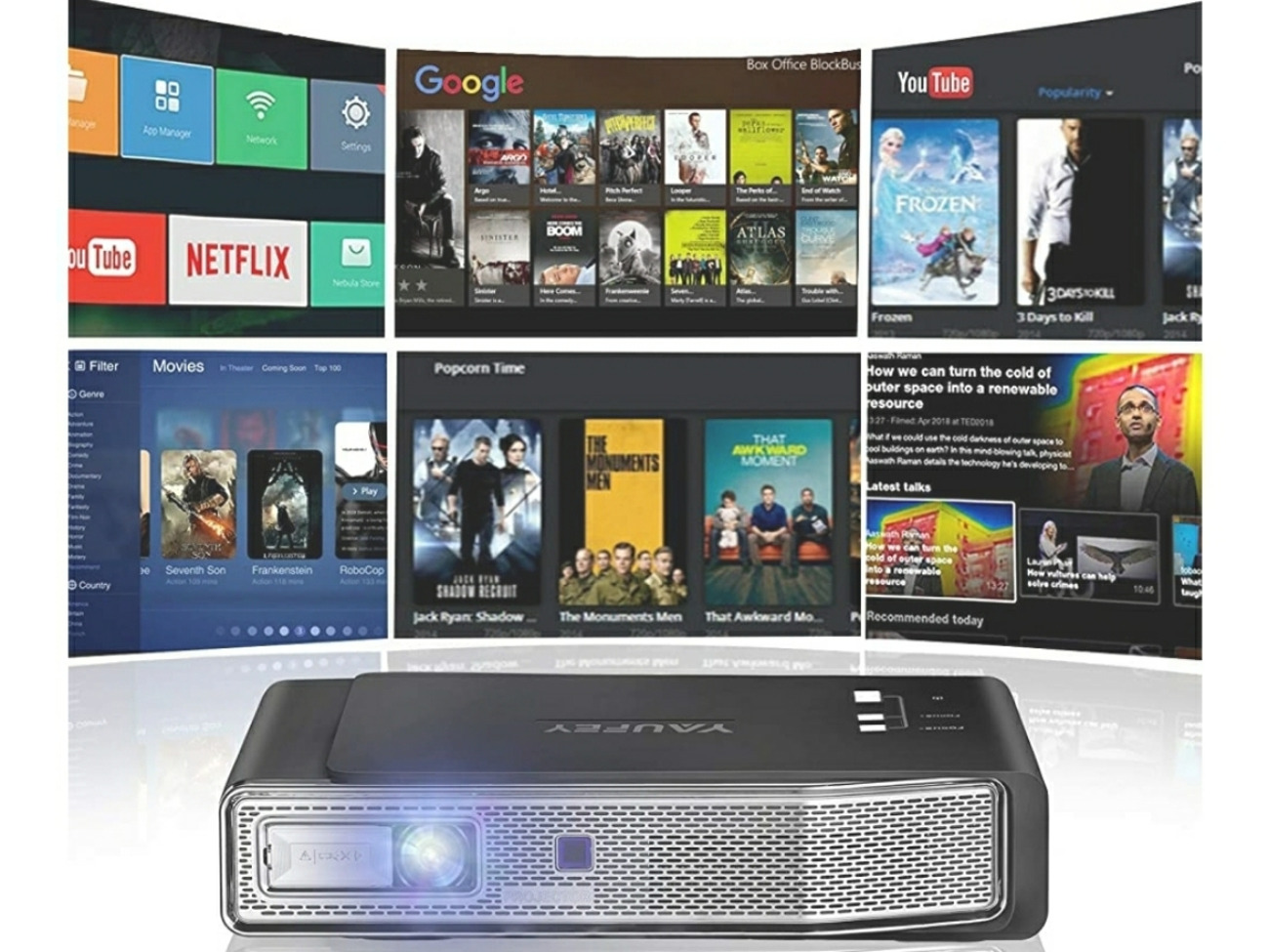 Hd home cinema indoor outdoor projector