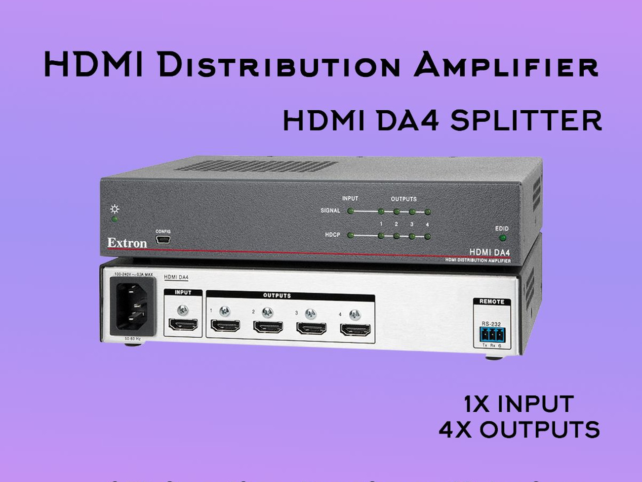 Hdmi distribution amplifier [4x hdmi out] splitter