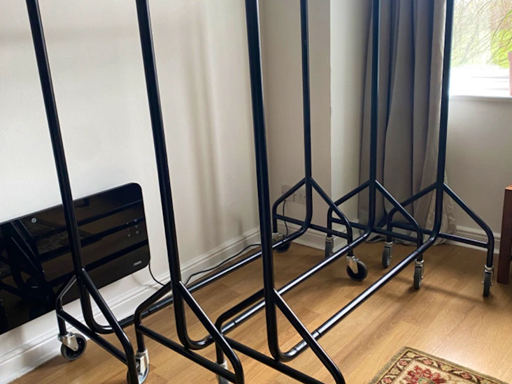 Clothing rail x3 - 4ft heavy duty