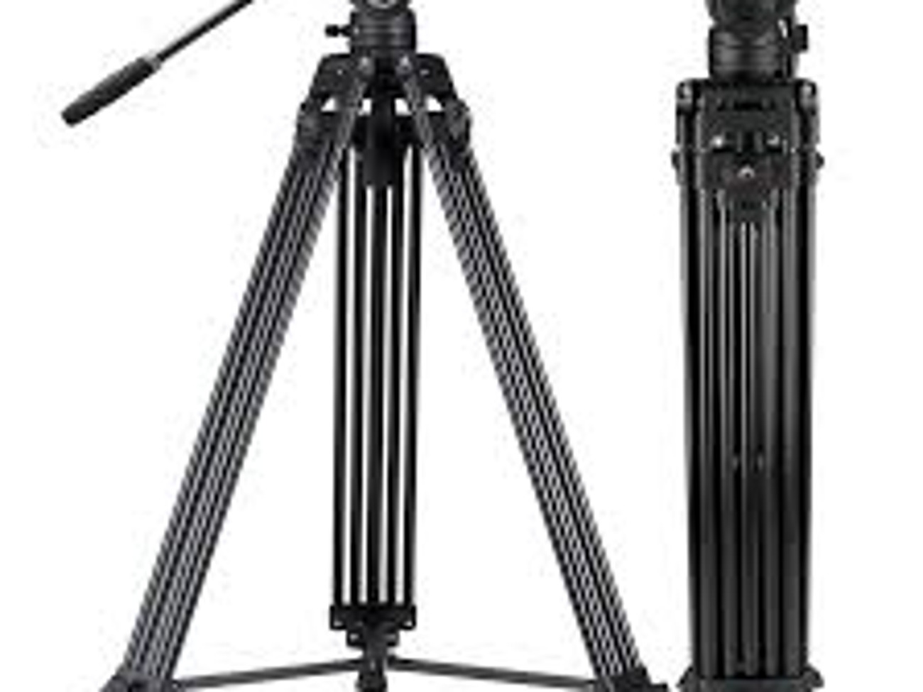 Heavy duty fluid head tripod