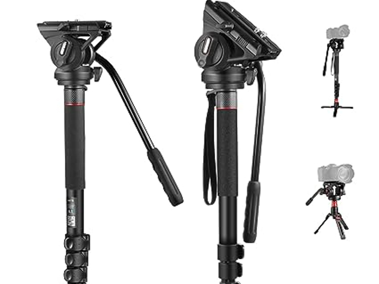 Heavy duty monopod + fluid head