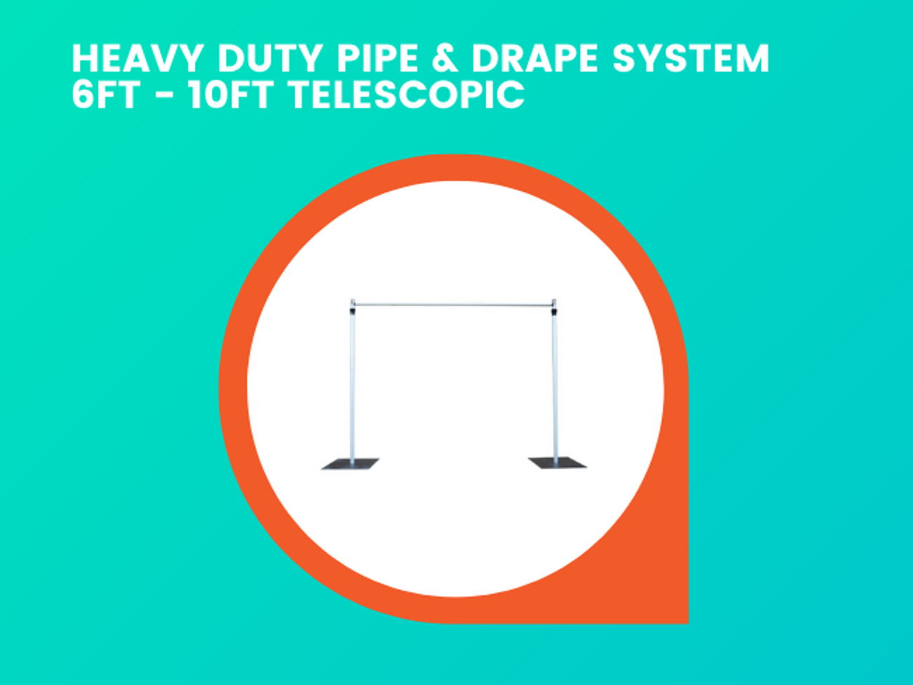 Heavy duty pipe & drape system