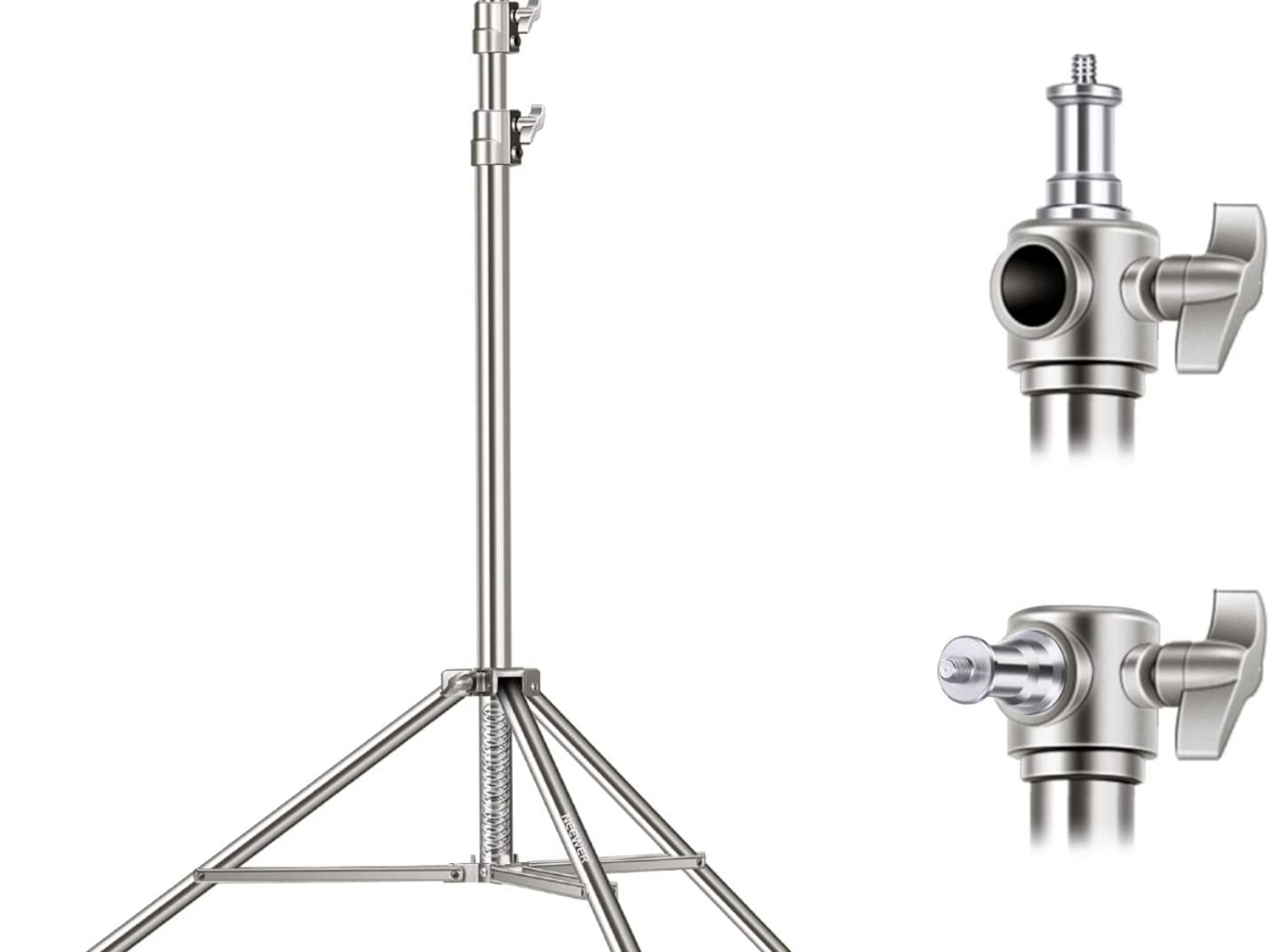Heavy duty steel light stand 7.2ft/2.2m spring cushioned