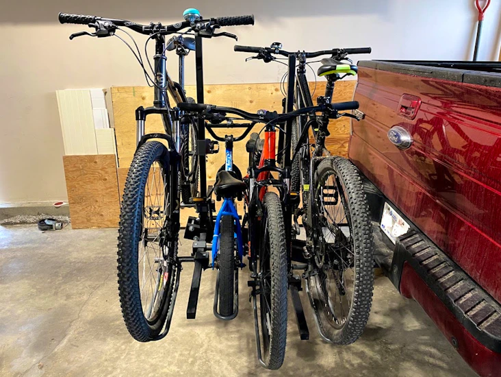 Hitch mount 4 bike rack carrier