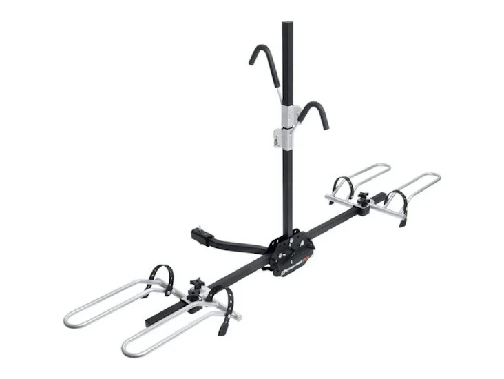 Hitch mount fat tire bike rack