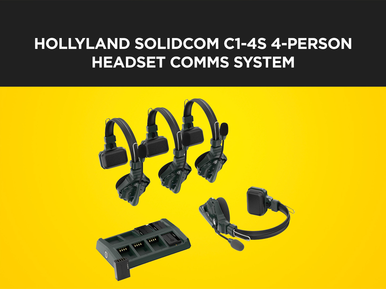Hollyland solidcom c1-4s (4-person wireless intercom system)