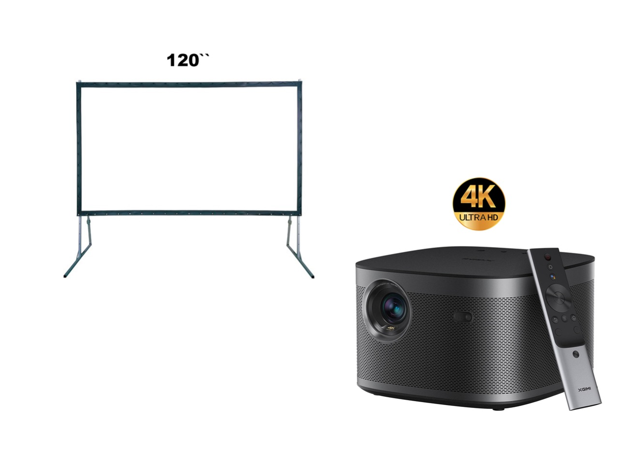 Horizon pro 2200lm 4k smart projector with 120inch screen 