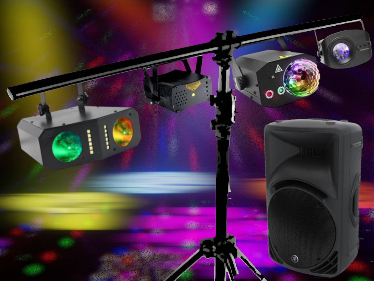 House party lighting & speaker package 