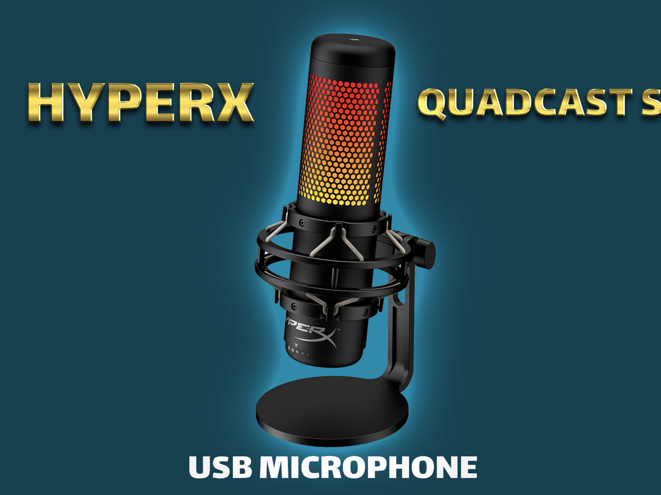 Hyperx quadcast s - usb microphone  - rgb lighting