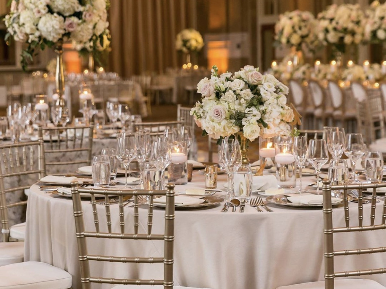 Ice & gold chilvari  chairs 