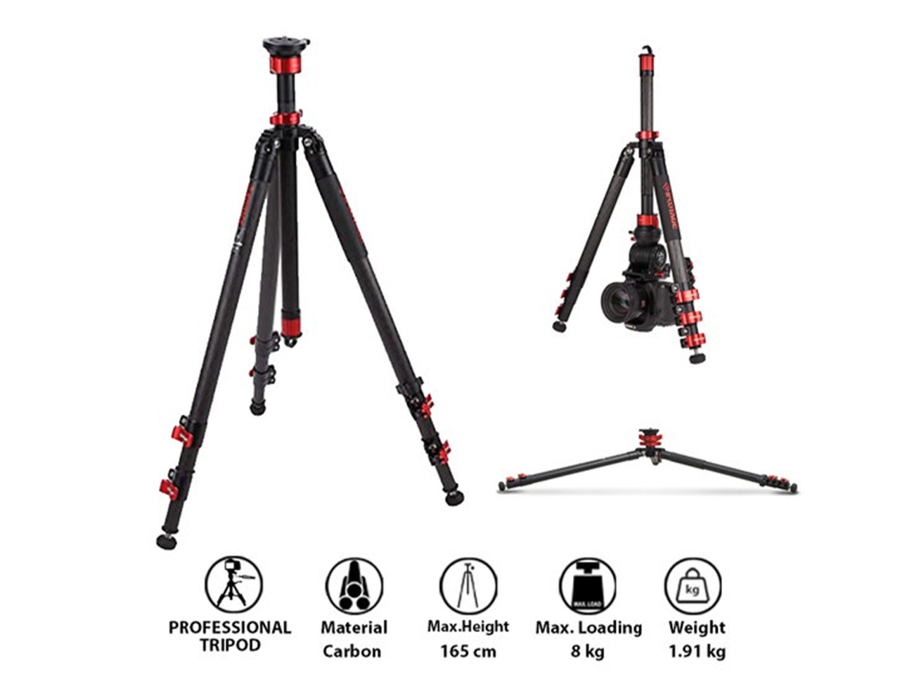 Ifootage tc6s gazelle uprise tripod, carbon fibre