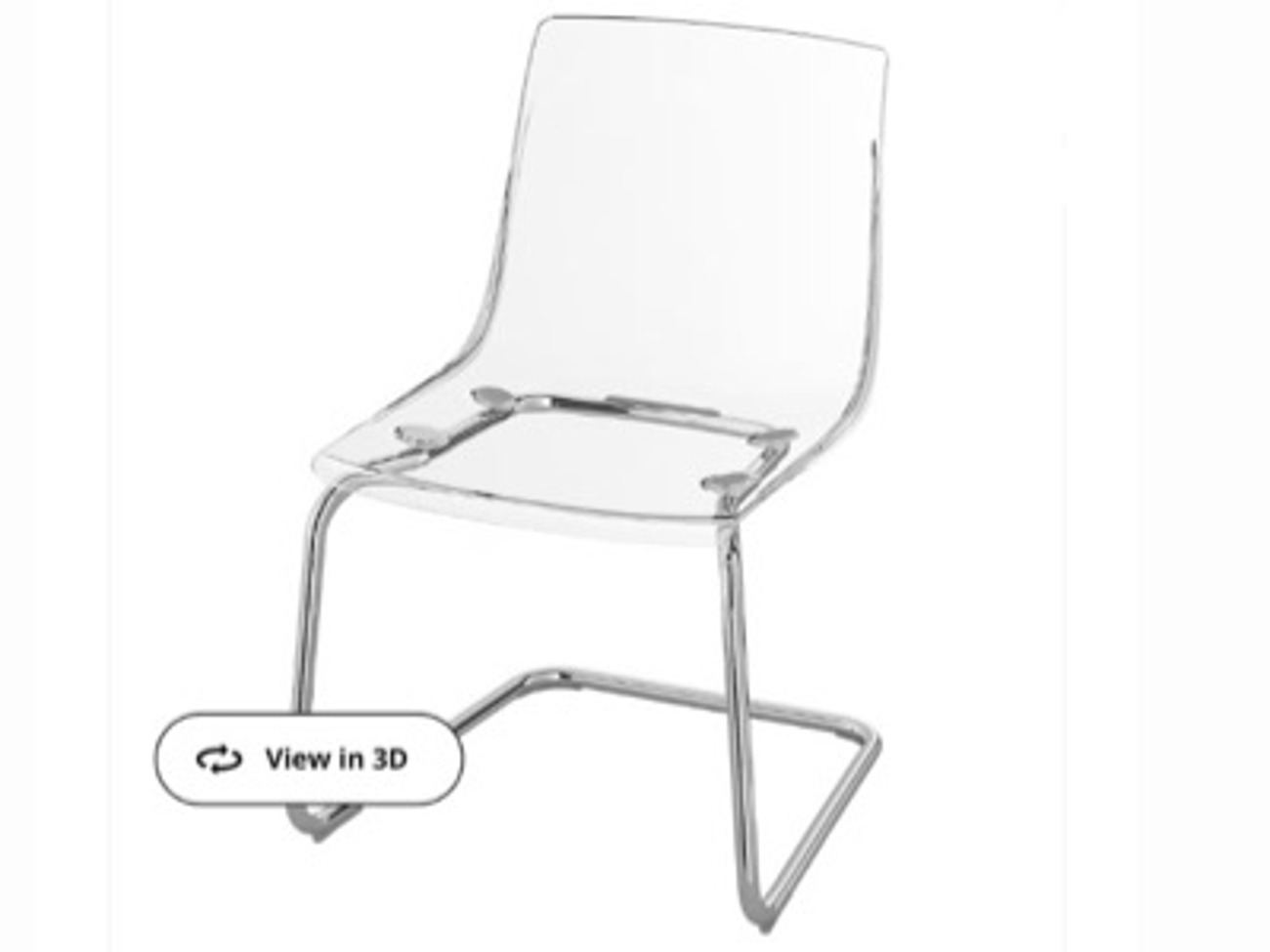Ikea tobias clear dining room chair x1