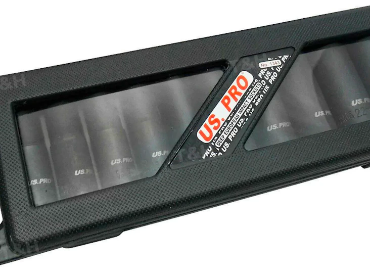 Impact socket set 1/2" drive long reach pro thin wall deep