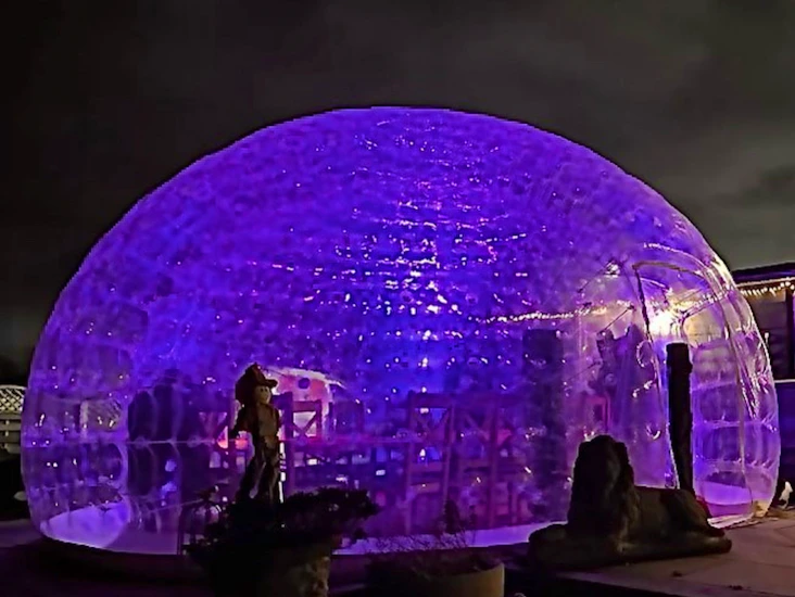 Inflatable dome 6.5 meter inflatable, transparent dome