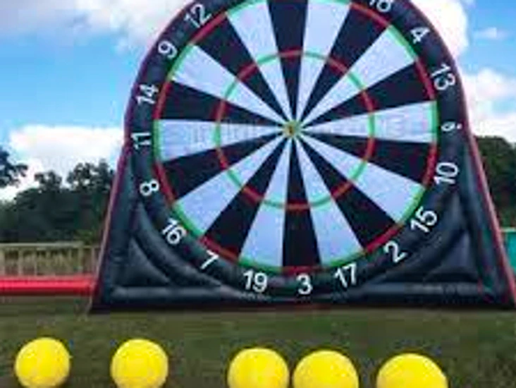 Inflatable soccer target