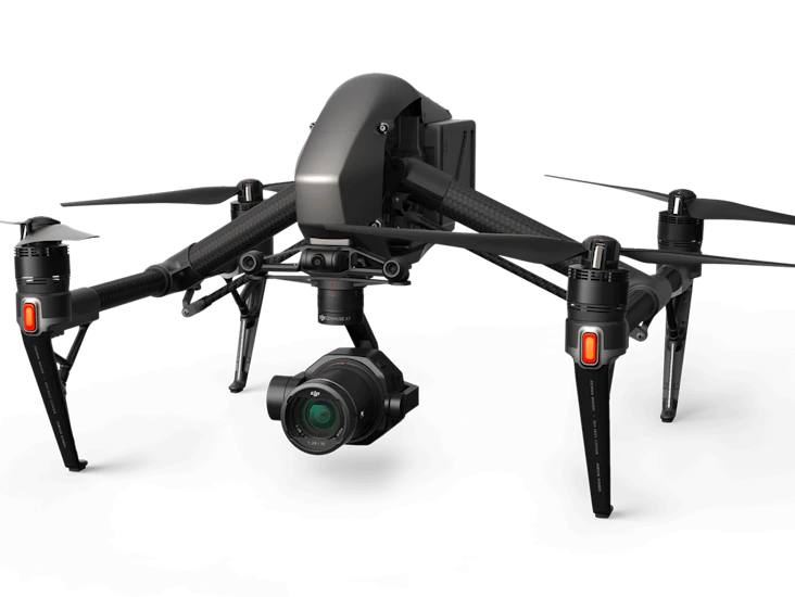 Dji inspire 2 drone with dual remote, x7 camera and raw license