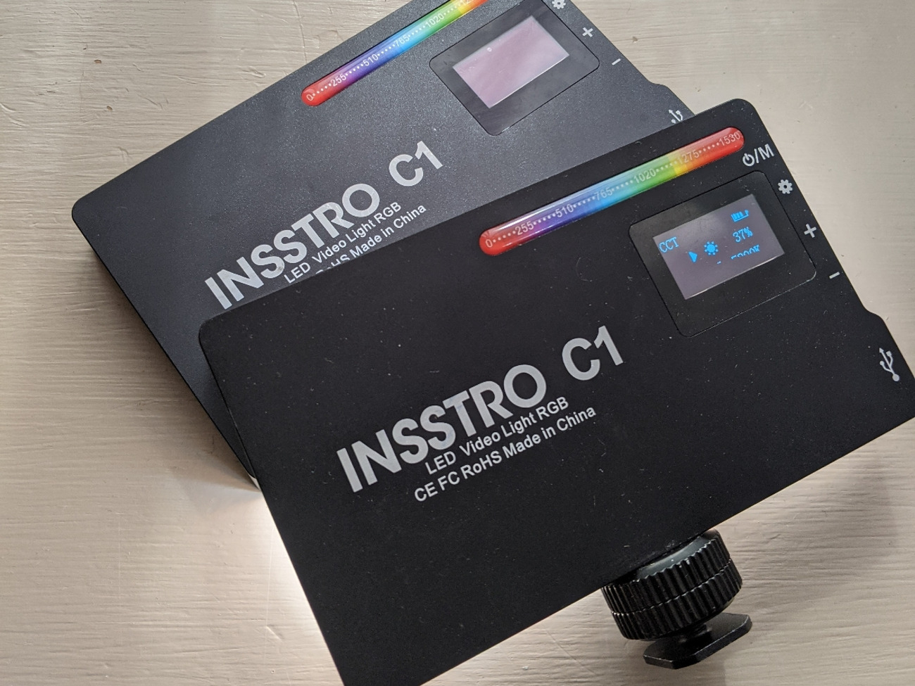 Insstro c1 rgb led portable light (x2)