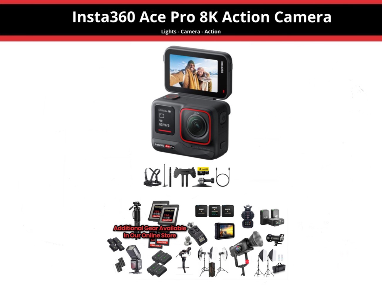 Insta ace pro 8k action camera
