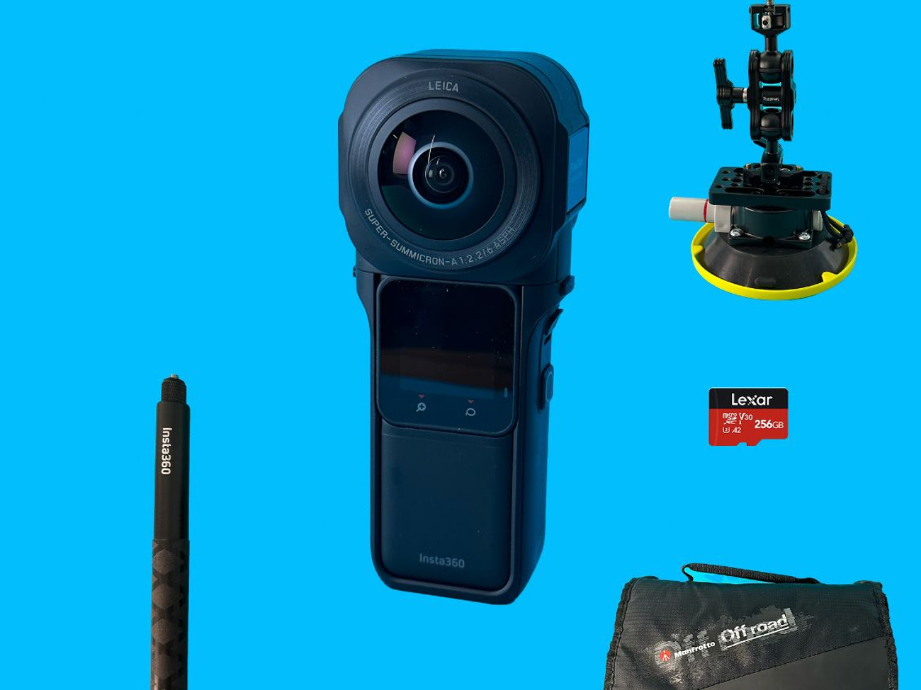 Insta360 one rs 1-inch 360 camera and car indoor mount kit