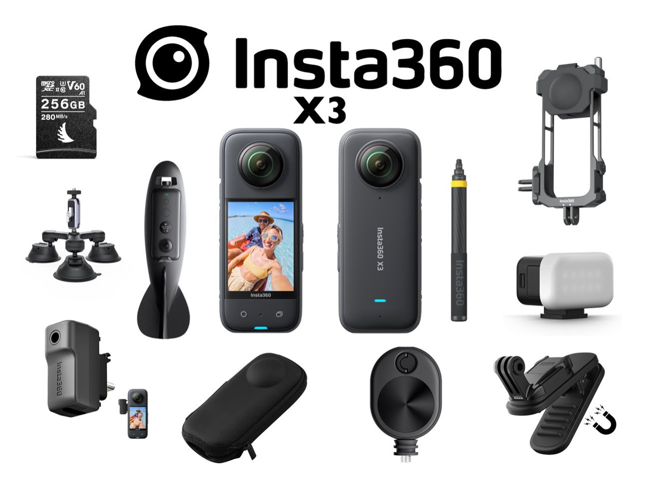 Insta360 x3 action camera 360 (2x available)