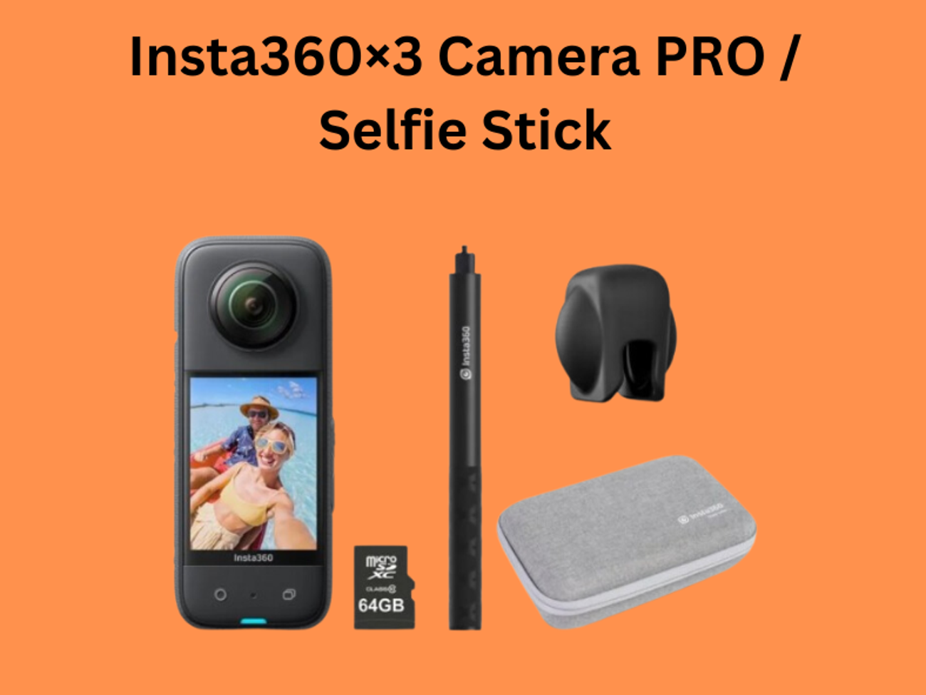 Insta360×3 camera + selfie stick (£20 off* london delivery*)