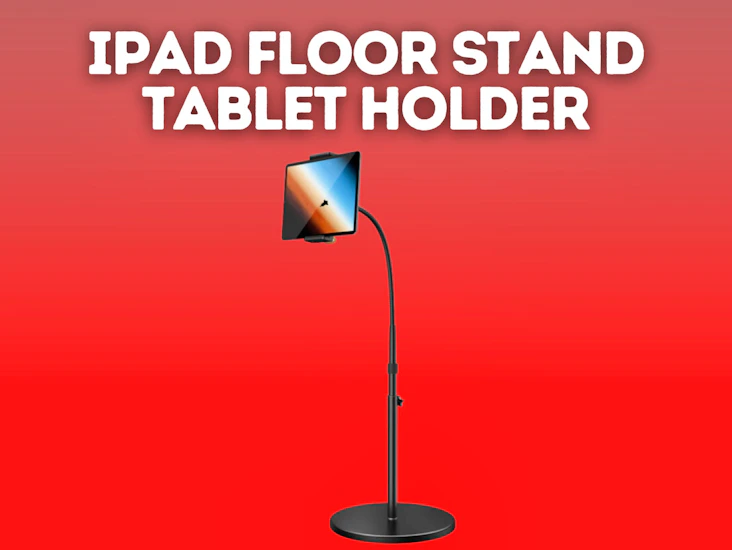 Ipad floor stand, tablet holder - gooseneck tablet mount