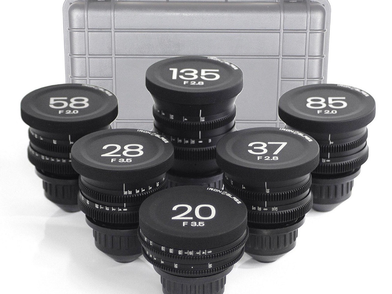 Iron glass adapters - 6 lens set - pl mount