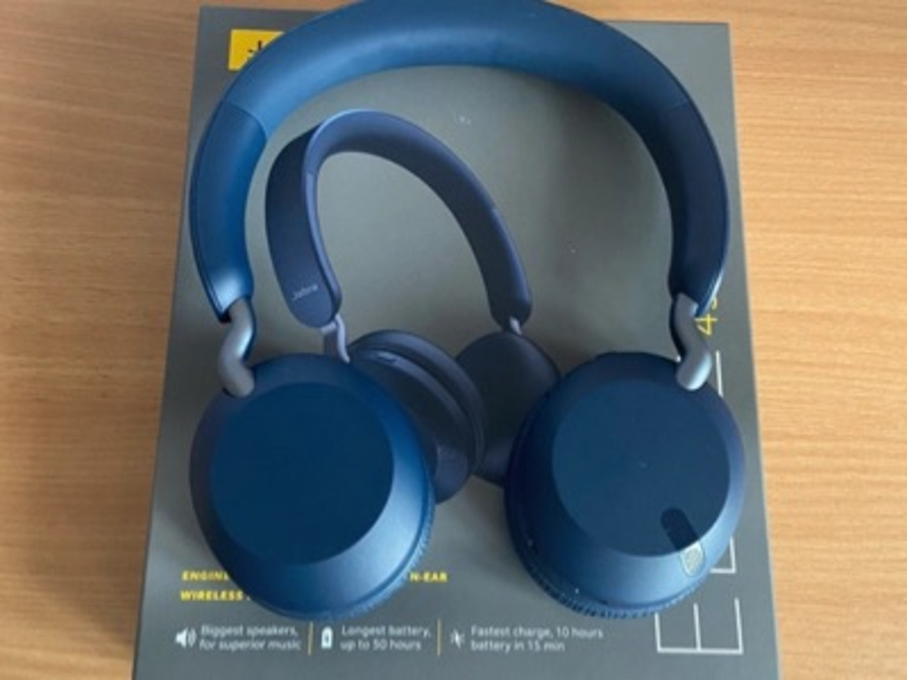 Jabra elite 45h headphones in blue