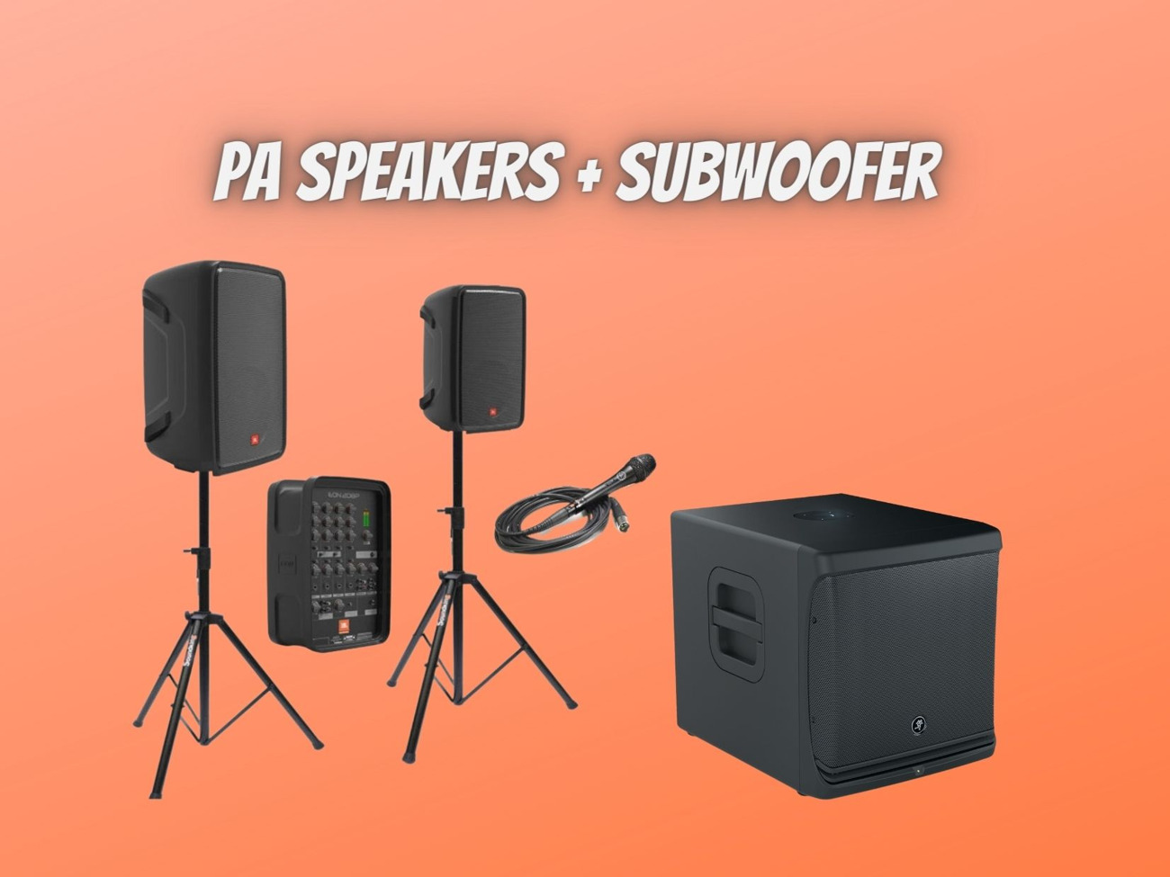 Jbl pa speakers + subwoofer