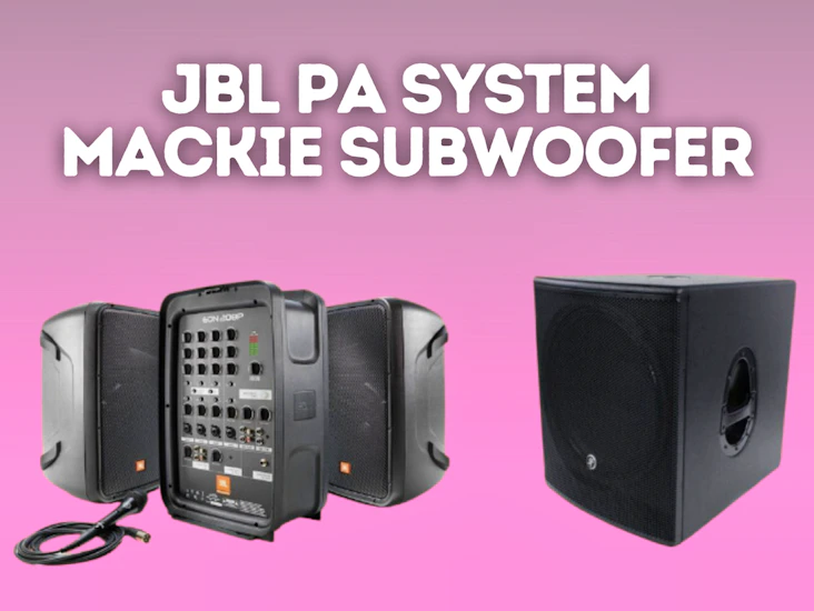 Jbl pa system speakers + mackie subwoofer