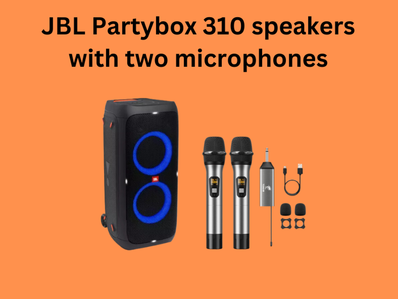 Jbl partybox 310 speakers with two microphones (+£20 0ff*) (london)