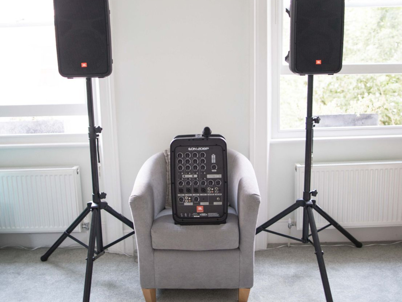 Jbl portable pa system (bluetooth) - speakers and microphone