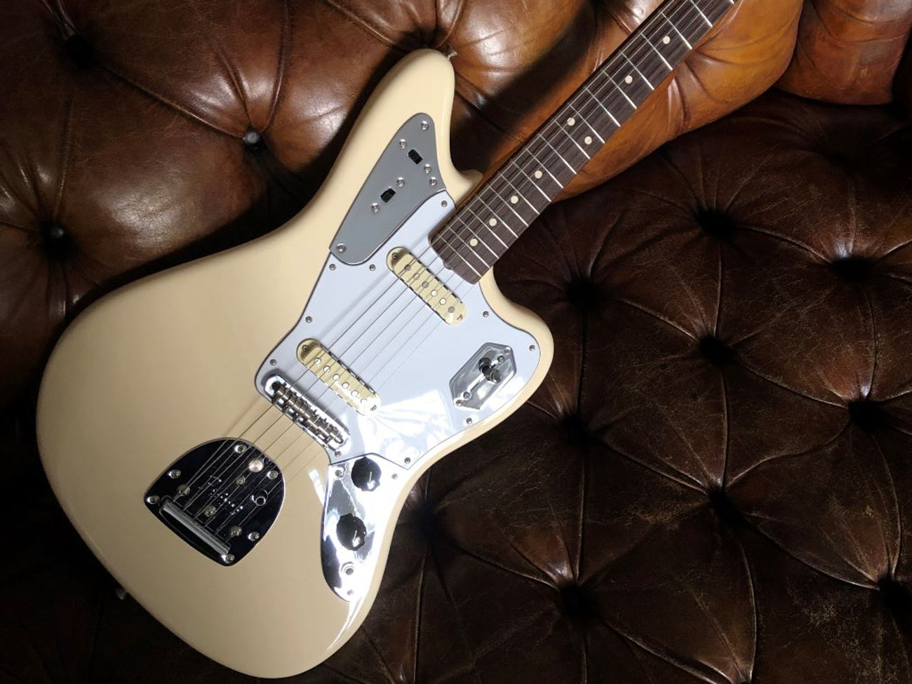 Johnny marr fender jaguar, olympic white electric guitar