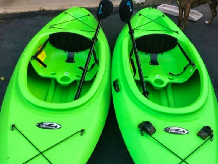Two kayaks