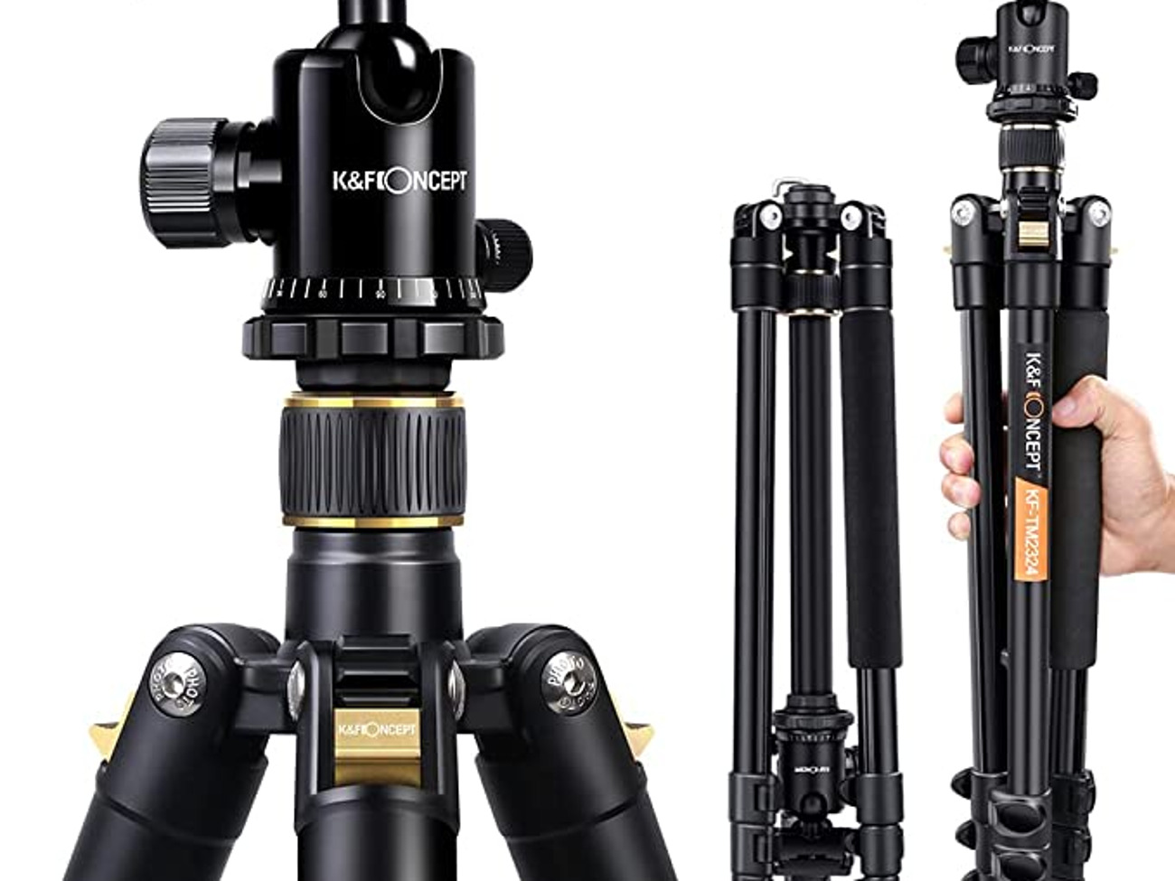 K&f concept 64" compact tripod with quick release plate