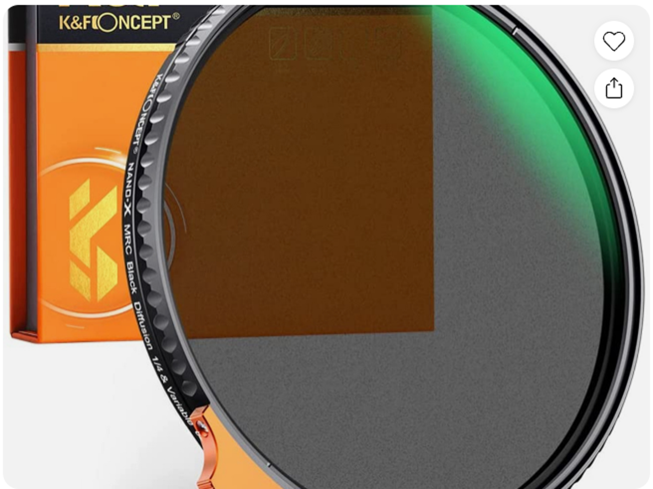 K&f concept 82mm 1/4 black-mist & variable nd2-32 filters