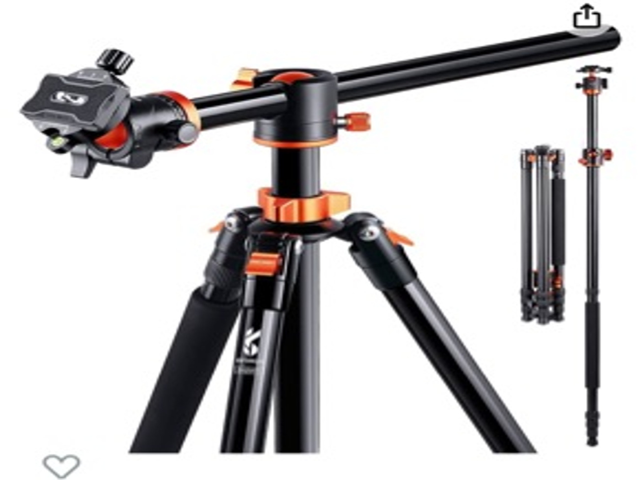 K&f concept 90 inch/230cm camera tripod & detachable monopod