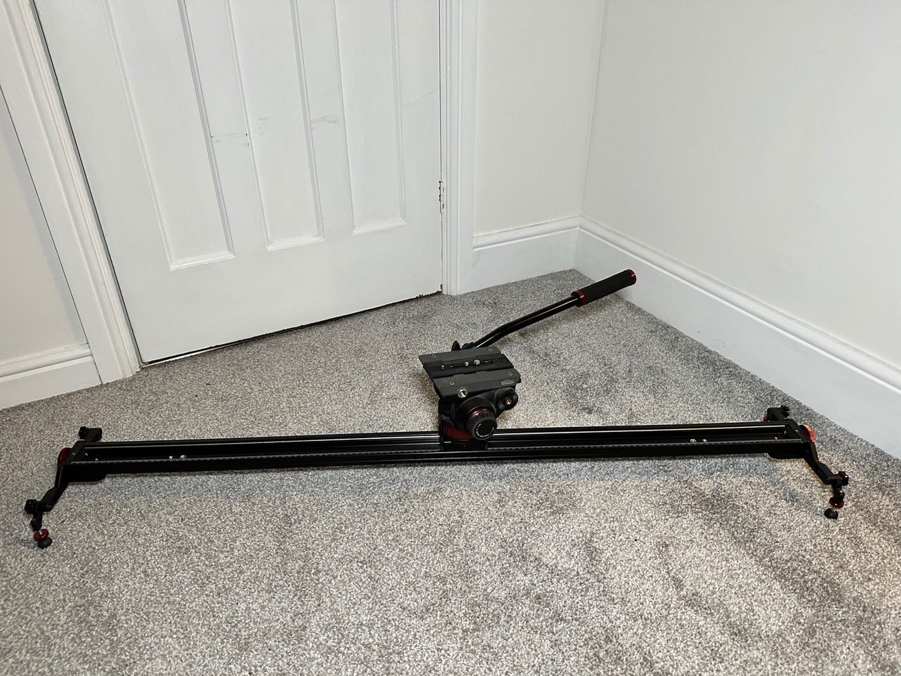 Konova 120cm slider + monfrotto flat head