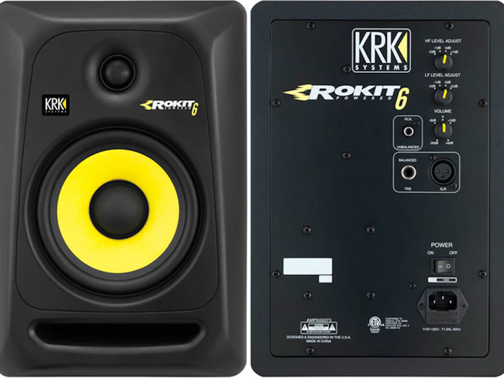 Krk rokit 6 g3 studio monitor speakers (6") - pair