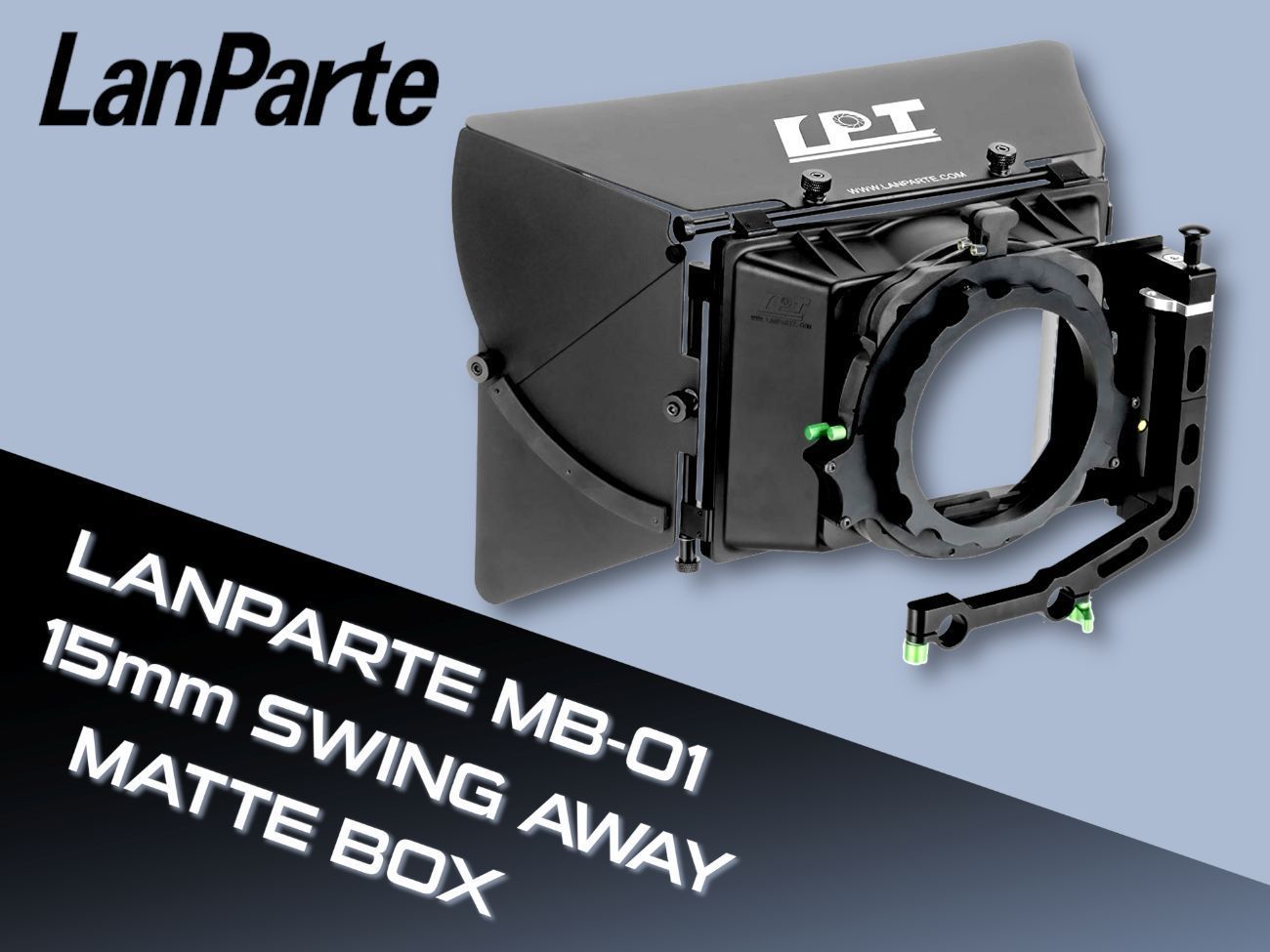 Lanparte mb-01 swing-away 4x4 mattebox with french flags