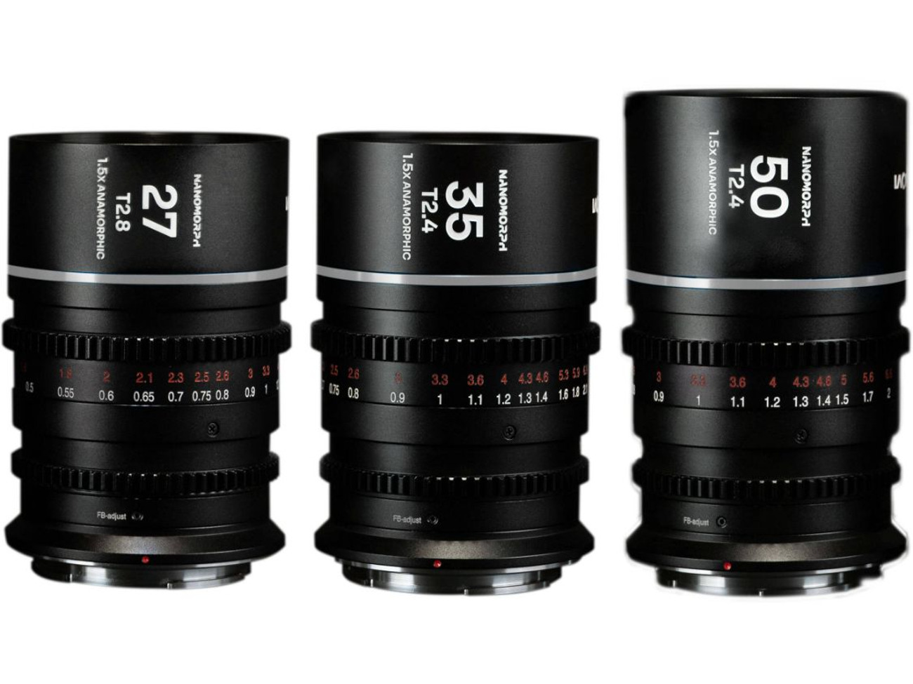 Laowa nanomorph ef & pl 27mm, 35mm, 50mm.