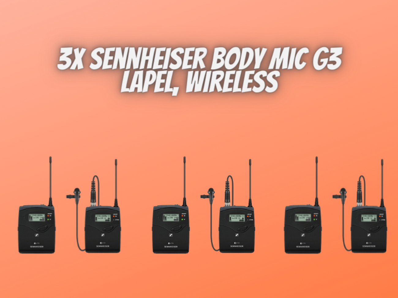 3x lapel microphone sennheiser 3g set