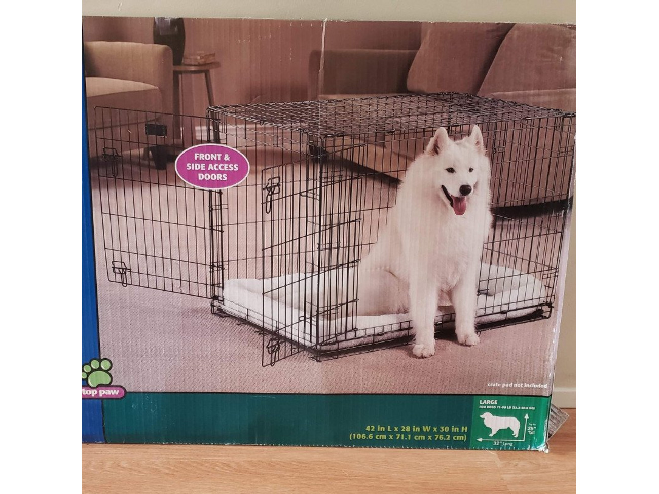 midwest life stages folding metal dog crate