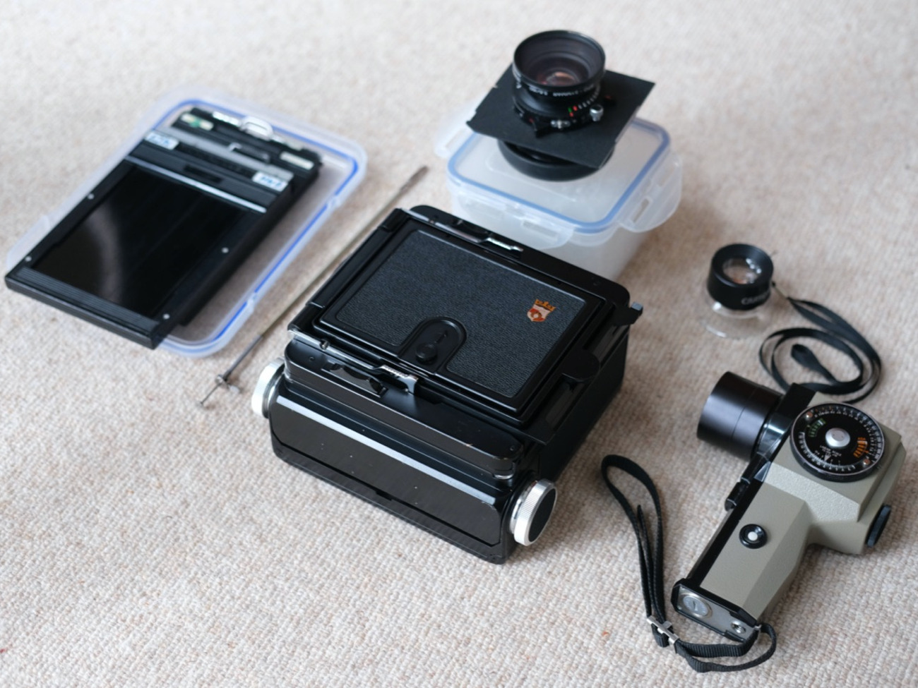 Large format 4x5 complete outfit with lens