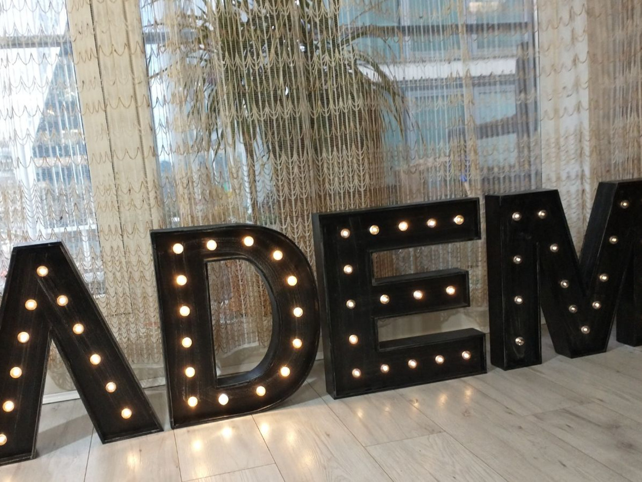 X2 large light up party letters for £10