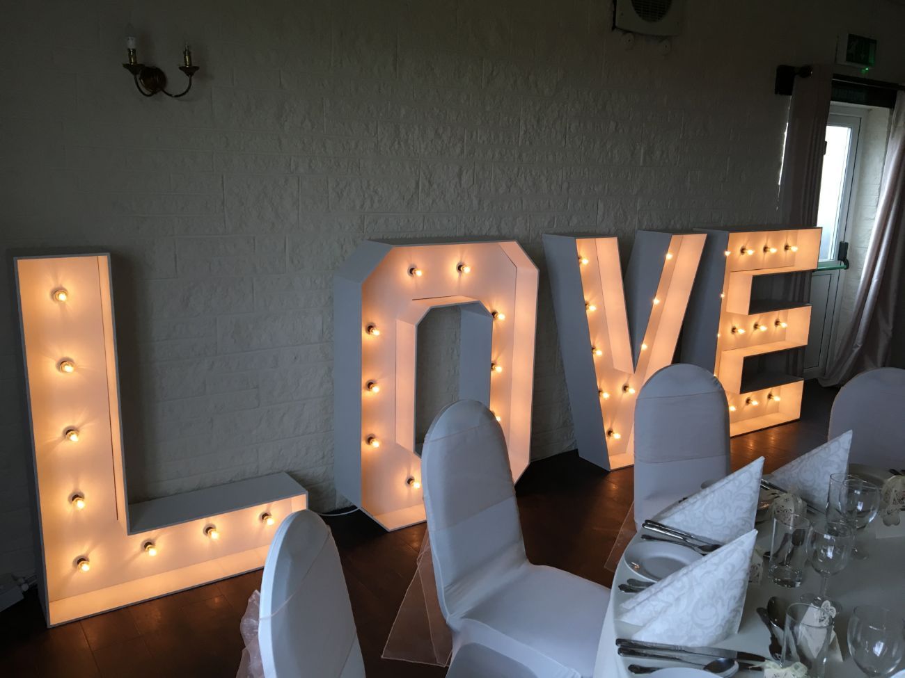 Large light up letters - 4ft love - we can spell anything