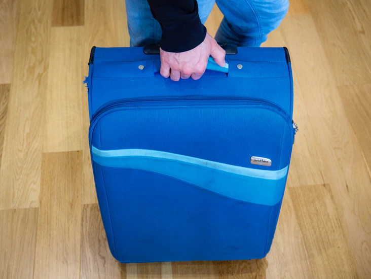 Large travel family size suitcase