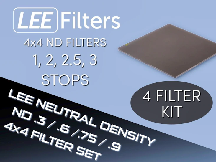 Lee 4x4 nd 0.3, 0.6, 0.75 + 0.9 filter kit